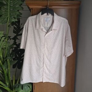 Calvin Klein Light Pink Circle Pattern Shirt XXL